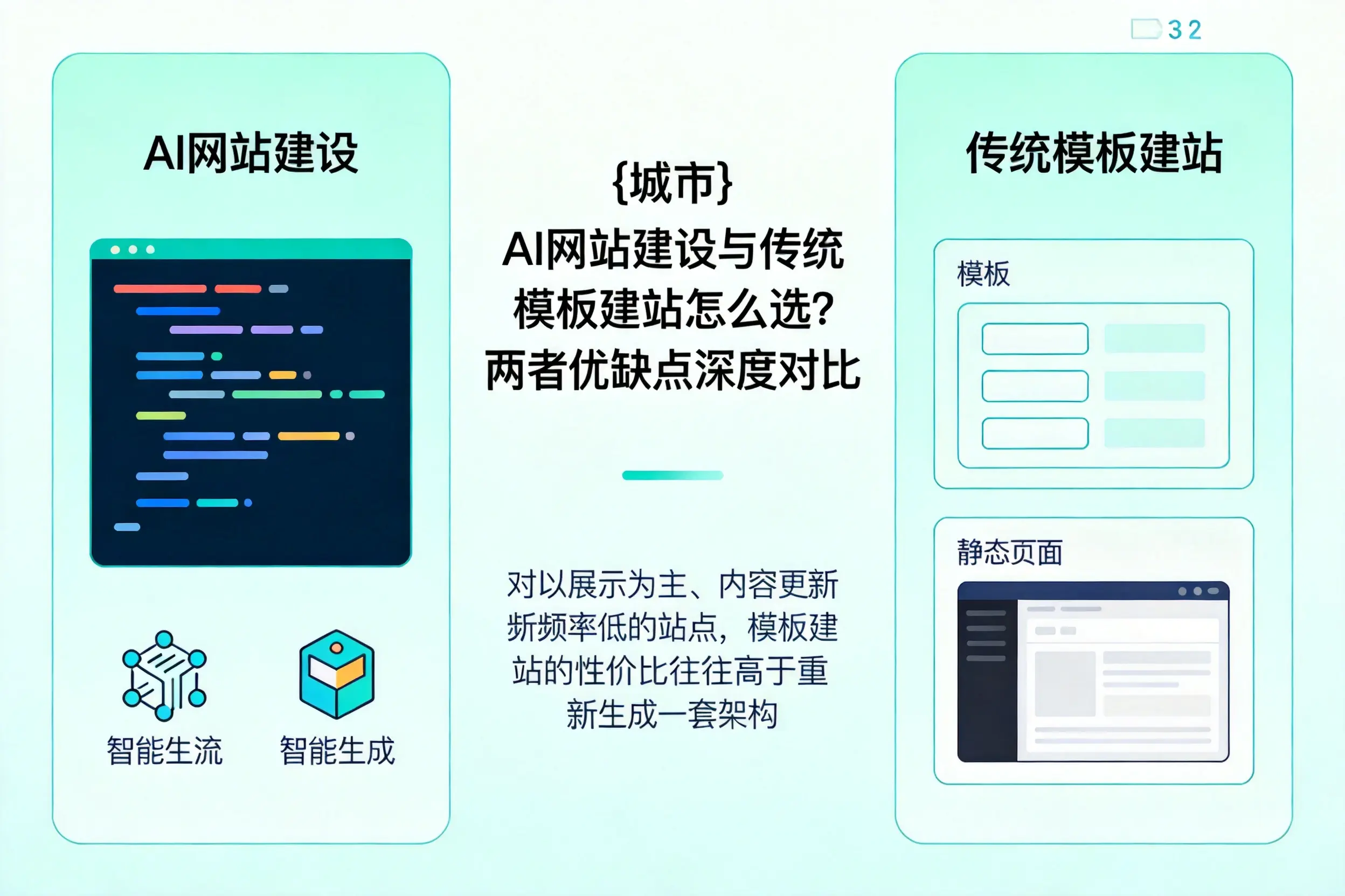承德AI网站建设与传统模板建站怎么选？两者优缺点深度对比