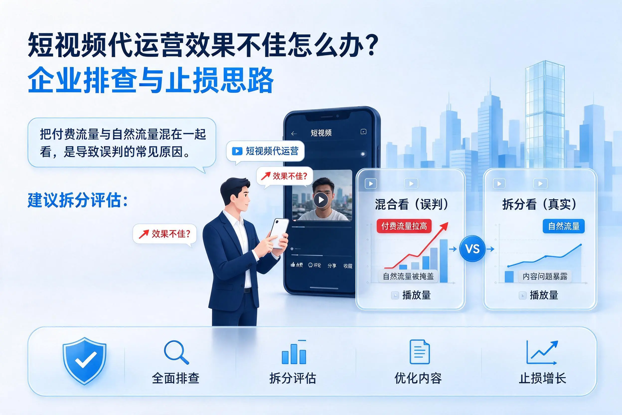 短视频代运营效果不佳怎么办?承德企业排查与止损思路
