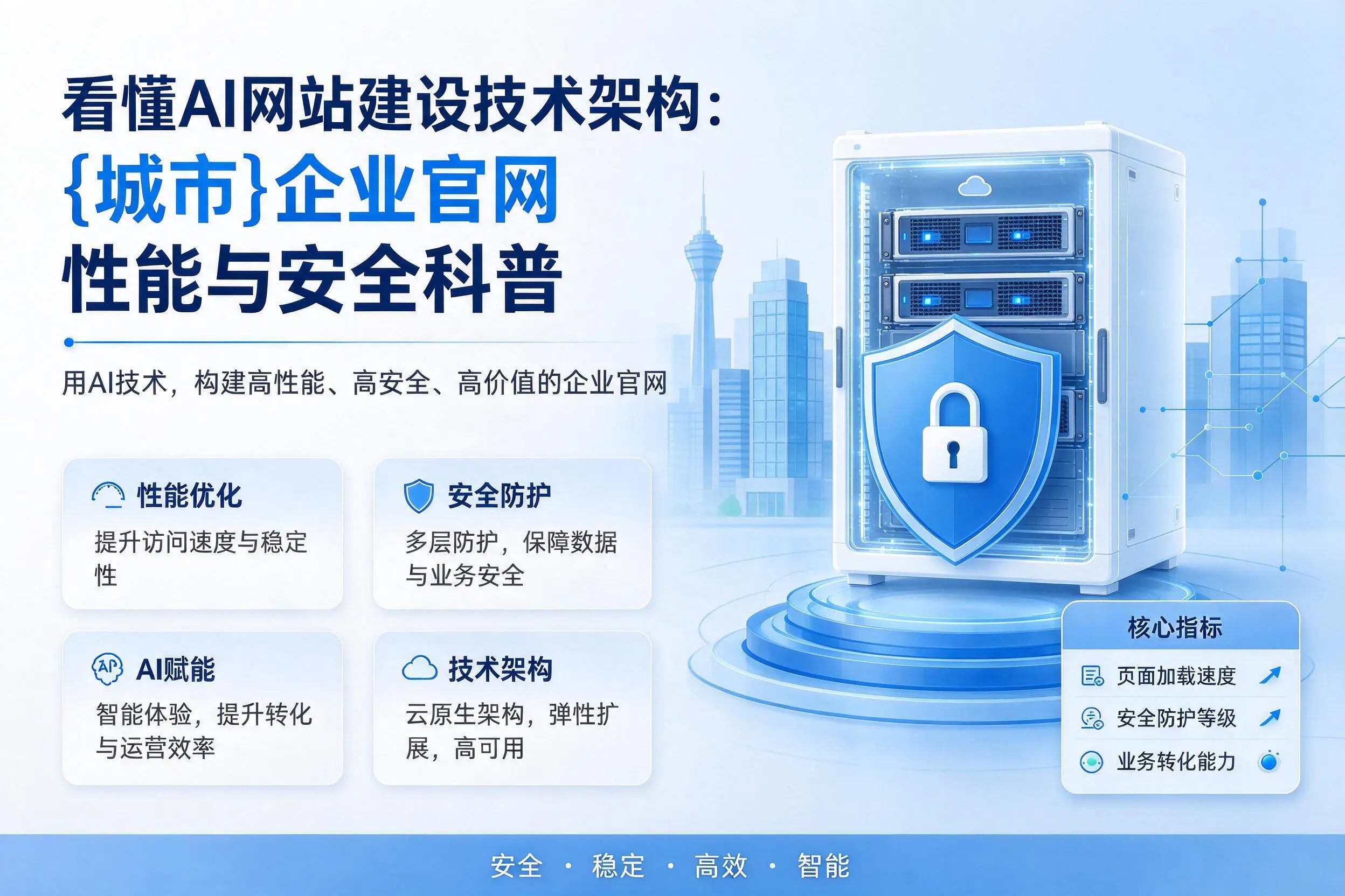 看懂AI网站建设技术架构：承德企业官网性能与安全科普