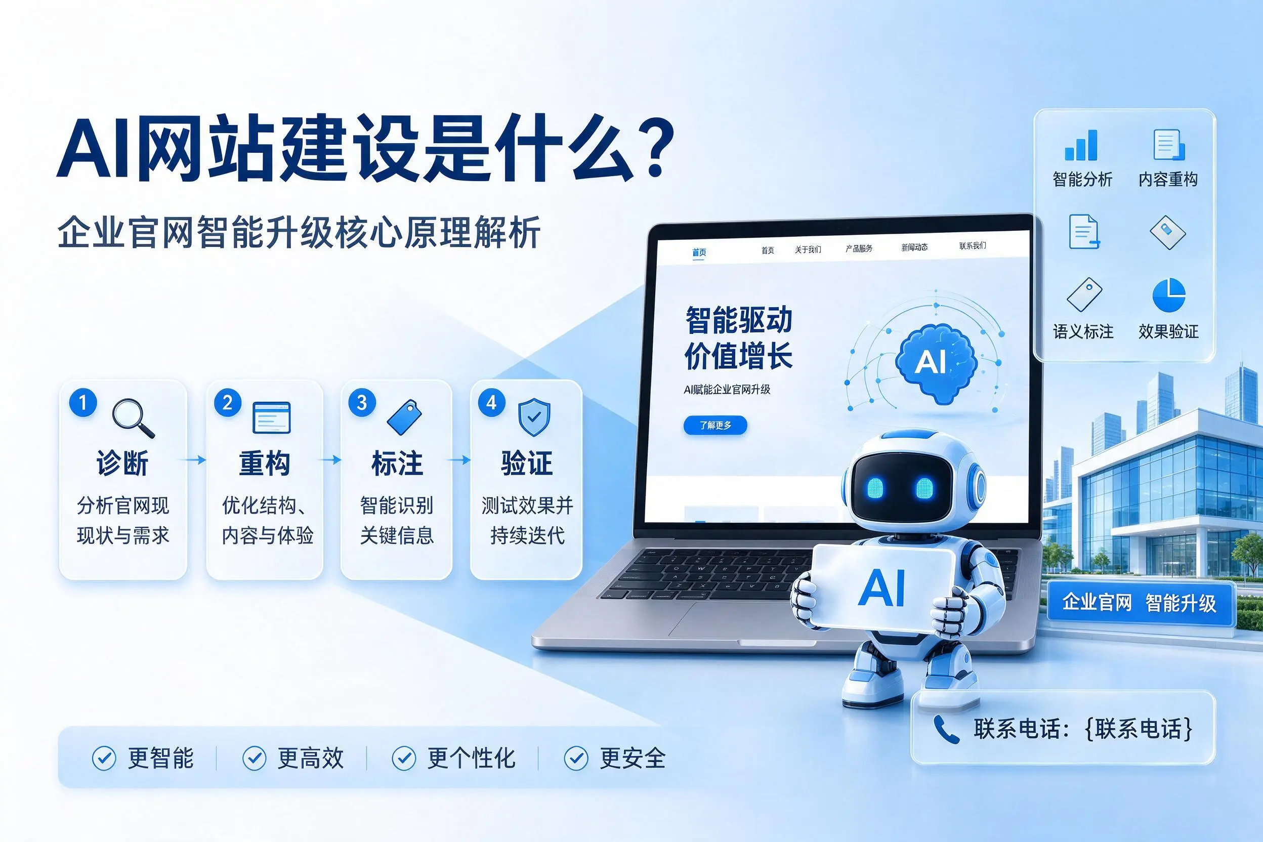 AI网站建设是什么?承德企业官网智能升级核心原理解析