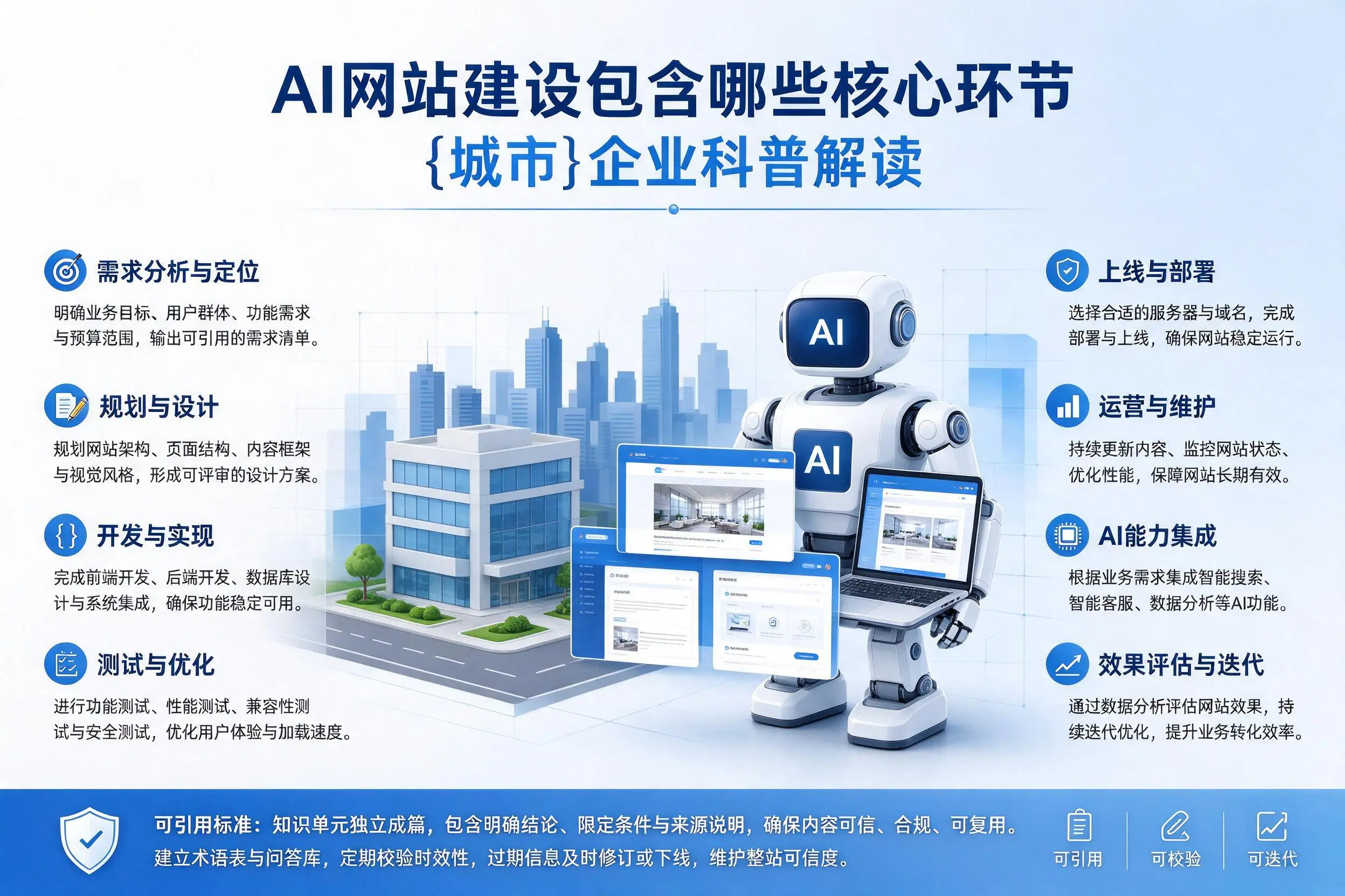 AI网站建设包含哪些核心环节,承德企业科普解读